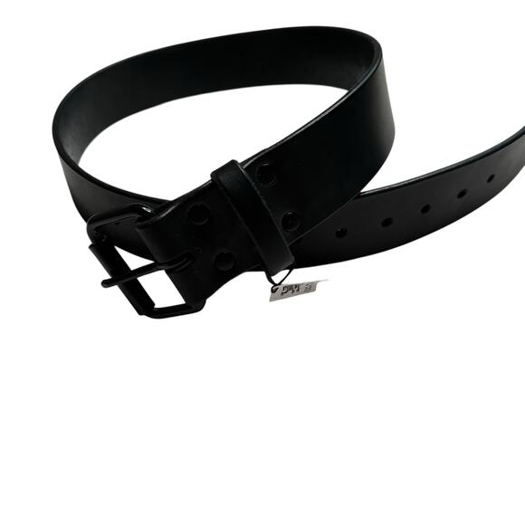 HOUSE OF WOLVES Black Leather Thick Belt Waist NWT Moto - Picture 1 of 8